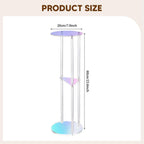 Acrylic Side Table, 3-Tier Modern End Table 20x20x60cm (7.9x7.9x23.6in) for Bedroom, Living Room, Office, Balcony