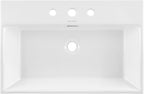 Claire 24" Console Sink White Basin Brushed Gold Legs with 8" Widespread Holes