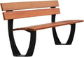 Garden Outdoor Park Bench with Backrest, Cast Aluminum Frame, Suitable for Courtyards, Backyards, Terraces, Paths, Grasslands Seat