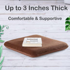 Sigmat Recliner Cushion for Elderly with Memory Foam 22x22x3 Inches Large Square Seat Cushion for Recliner Chair, Floor Pillow, Truck Seat Cushion Coffee