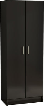 Panana 2 Door Bedroom Wardrobe Closet Bedroom Armoires Home Furniture for Storage (Black)