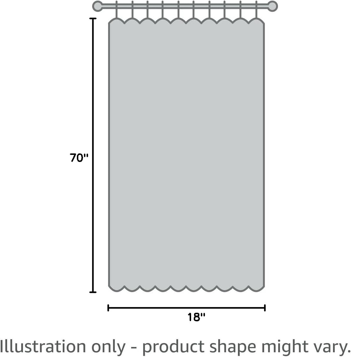 DECOVSUN Light Sky Blue Valances for Windows 70X18 Inches Blackout Thermal Insulated Valance with Grommet Top for Kitchen Living Room Short Straight Drape Valance for Bedroom Kids Room 1 Panel