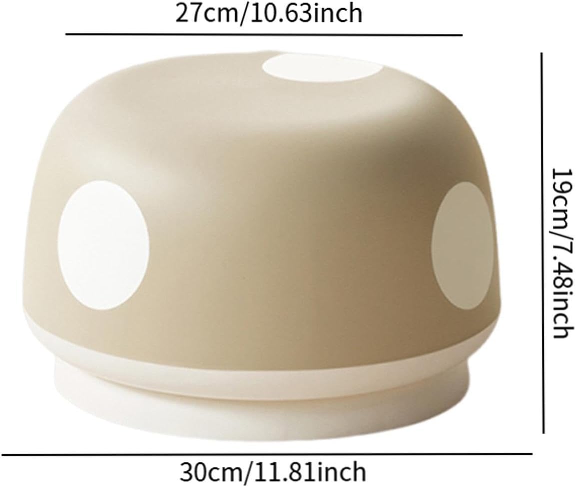 HouseVibe Mushroom Footstool 12 Inch Diameter | PP Material Shoe Changing Stool Ottoman for Entryway, Nursery, Bedside