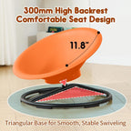 Spinning Chair for Autistic Kids, Sit and Spin Autism Toys for Age 3+, Sensory Swivel Chair Enhancing Motor Skills, Educational Indoor & Outdoor Toys (Orange)