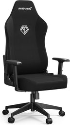 Anda Seat MANA Black Fabric Gaming Chair - Ergonomic Game Chairs with Adjustable Armrest, Comfortable Office Chair with Lumbar Support, Heavy Duty Wide Computer Seat for Game & Work