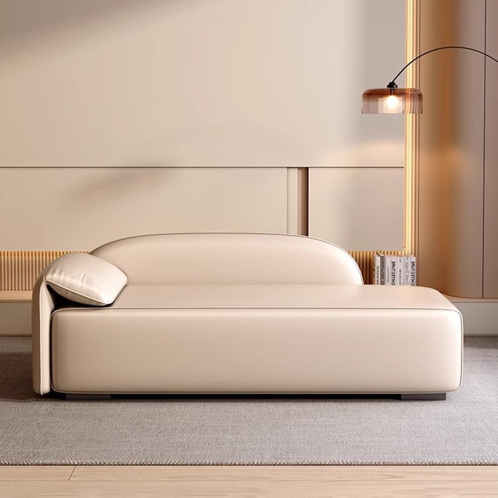 Modern Light Luxury Bedroom Bed End Stool Sofa Nordic Simple Shoe Bench Clothing Store Chaise Longue Entryway(Beige,Small)