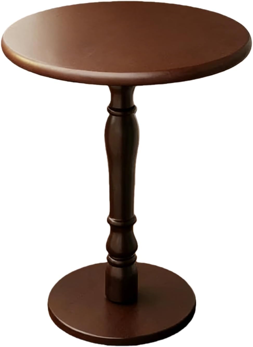 YUNMUARY-Vintage Round End Table with Storage Solid Wood Bedside Tables Wooden End Tables Circle Nightstands Living Room Side Table for Small Spaces Bedroom Side Tables Modern Coffee Table for Balcony