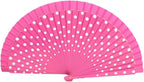 Flamenco Spanish Folding Fan Dots Pattern Handle Easy To Open and Close Hand Fan Vintage Decorative Fan Filming Props