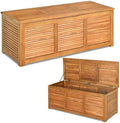 Acacia Wood Deck Storage Bench 47Gal Multi-Function for Garden Patio Outdoor 355lbs