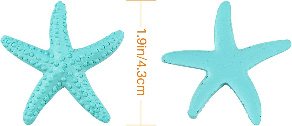 Framendino, 30 Pack Cute Seashells Starfish Decor Small Finger Resin Ornaments for Wedding Beach Theme Party DIY Crafts Home Fish Tank Decoration