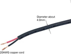 Litever Extension Cable 20 awg 3.3 ft, Designed for Litever LL-008 Series Under Cabinet Lights. 5.5mm x 2.1mm Plugs, Male to Female, for 5~24VDC LED Light Strips, CCTV; for Maximum 3A or Less