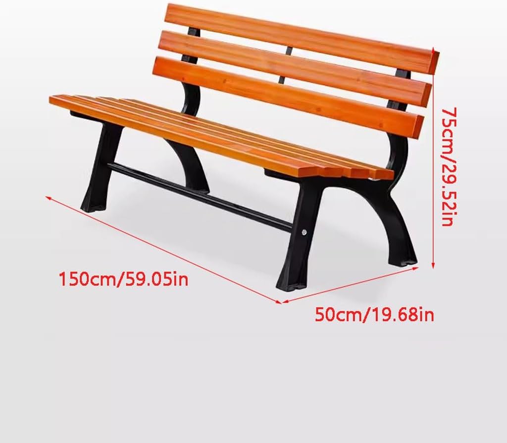 Patio Benches for Outdoors Seat Outdoor Bench Double Backrest Community Square Leisure Chair Garden Benches for Outdoors
