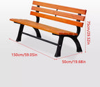 Patio Benches for Outdoors Seat Outdoor Bench Double Backrest Community Square Leisure Chair Garden Benches for Outdoors