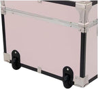 HomeStock Rustic Romance Heavy Duty 30" Under Bed College Storage Trunk with Lock, Latch Closure Type, 15.75" D x 30" W x 12.25" H, Ideal Camp Dorm Room Trunk Footlocker Pink Blush
