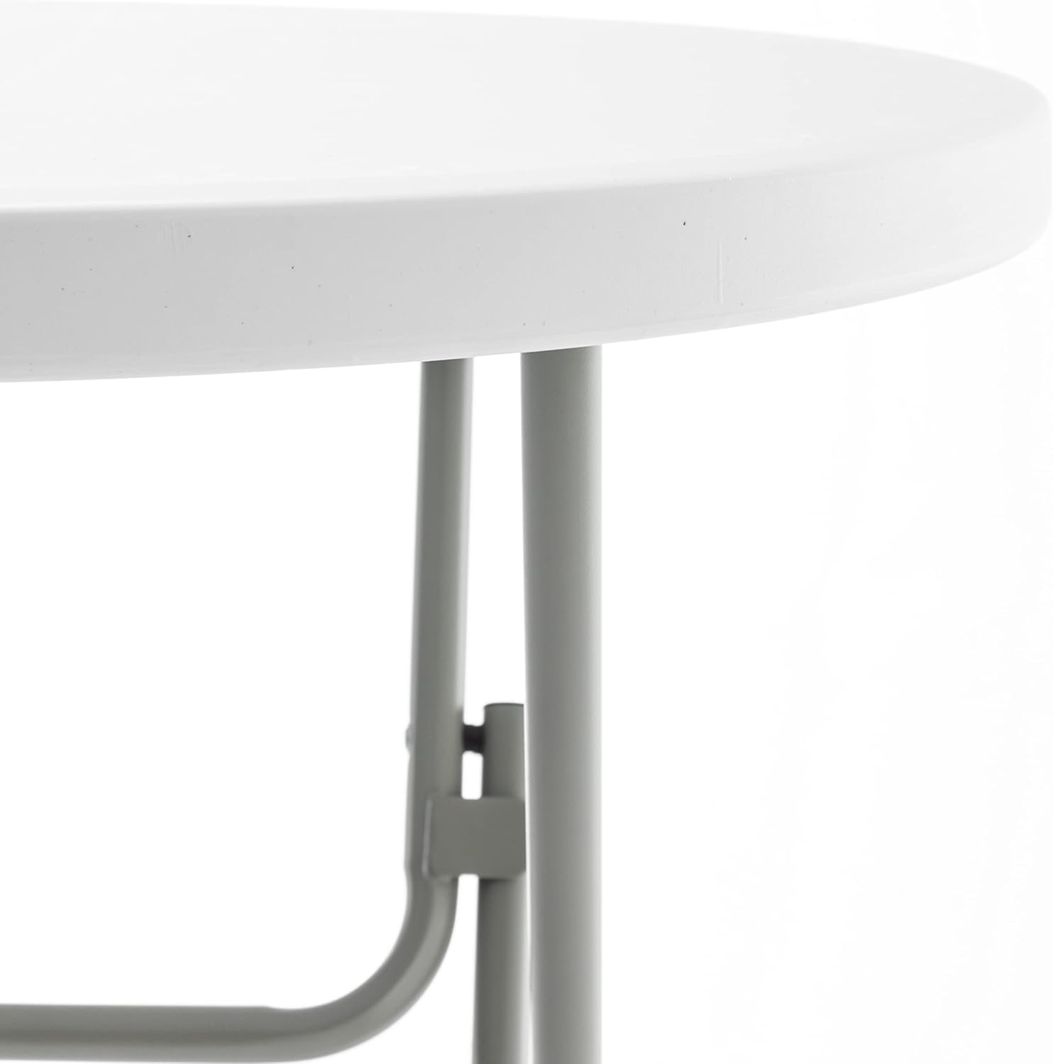 BTExpert 32" Round 43" Bar Height White Granite Plastic Folding Table Portable Commercial Table Banquet Card Coffee Dining Cocktail Table for Wedding Party Event Home Kitchen Outdoor