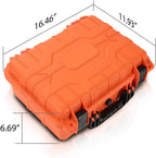 CROSSDESIGN Adjustable Storage Box for Collectible Cards, Tools & Craft Supplies, Organizer Container with Removable Dividers and Protective Foam, Lightweight Stackable Design, Orange 1PCS