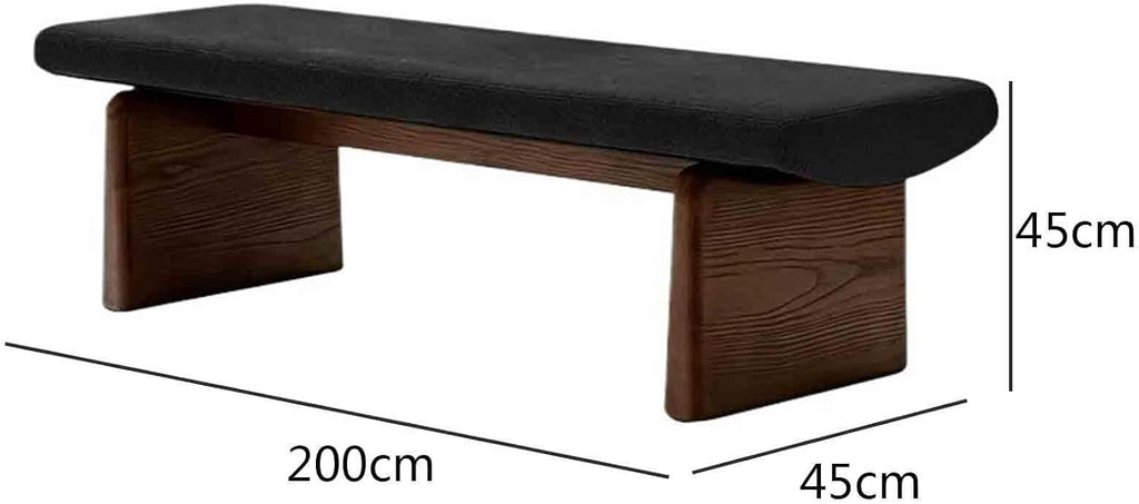 Modern Wooden Sofa Bedroom Bed end Bench Hotel Leisure Entryway(XXL)