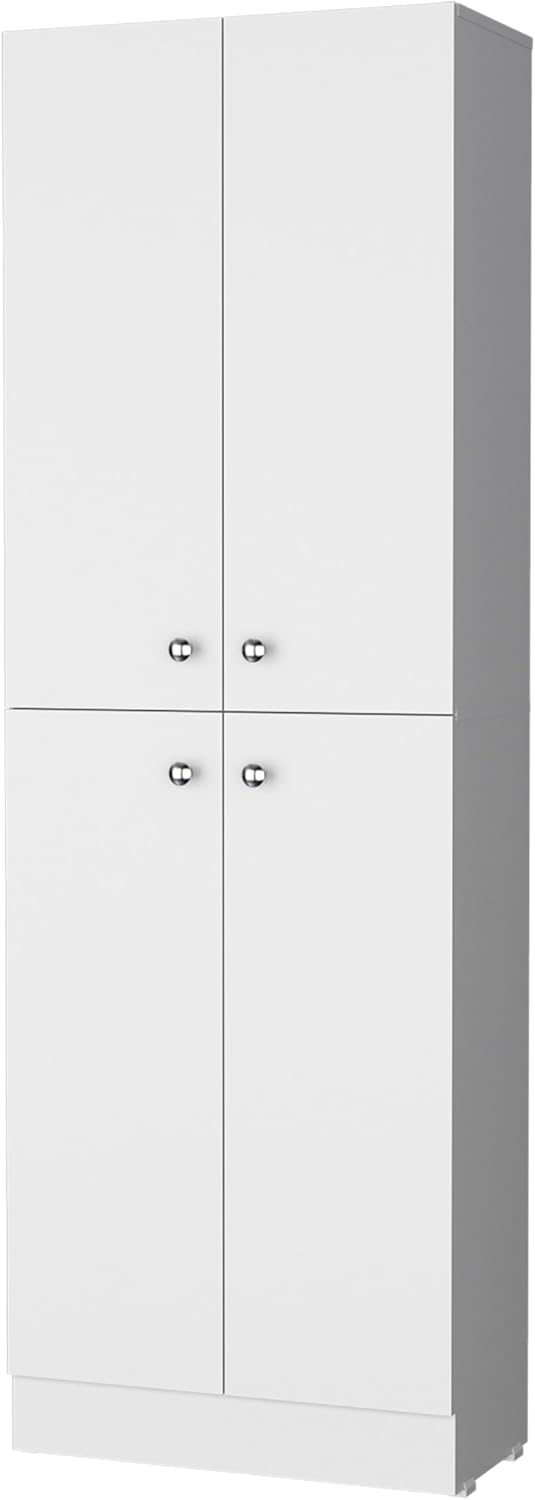 Kitchen Pantry Cabinet with 4 Doors and 5 Hidden Shelves,Sideboard Buffet Cabinet with Storage,for Dining Room,Kitchen