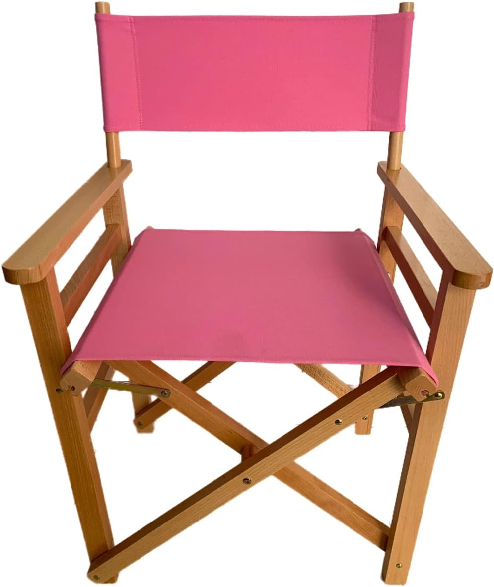 Directors Chair 20.86''L X 16.14" W Canvas Replacement Covers Kit for Directors Chairs,Movie Chair Replacement Canvas Seat and Back Oxford Cloth Cover for Home Director Chair (Pink)