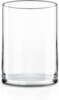 CYS EXCEL Glass Cylinder Vase (H:7" D:5") | Multiple Size Choices Glass Flower Vase Centerpieces | Hurricane Floating Candle Holder Vase