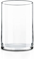 CYS EXCEL Glass Cylinder Vase (H:7" D:5") | Multiple Size Choices Glass Flower Vase Centerpieces | Hurricane Floating Candle Holder Vase