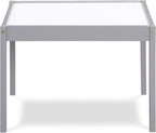 3 Pcs Dry Erase Table Two Chair Set, Gray