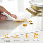 Deep Dream 2mm Thick Clear Table Cover Protector 36 x 60 Inch, Plastic Table Cover Rectangle, PVC Clear Table Protector, Desk Protector Mat for Dining Room Table