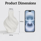 nawaza Ceramic Flower Vase Home Decor,4.9 inch Small Ceramic White Vase Farmhouse Decorative Table Vases Living Room Coffee Desk Kitchen Bathroom (Swirls)
