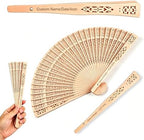 Personalized Wedding Fans for Guests, Custom Wooden Folding Hand Fans, Engraved Name Date, Bulk Wedding Favors Gifts