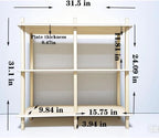 3 Tier Wide End Table, Solid Wood Bedside Night Stand for Small Spaces Corner Coffee Storage Shelf for Office, Living Room, Bedroom