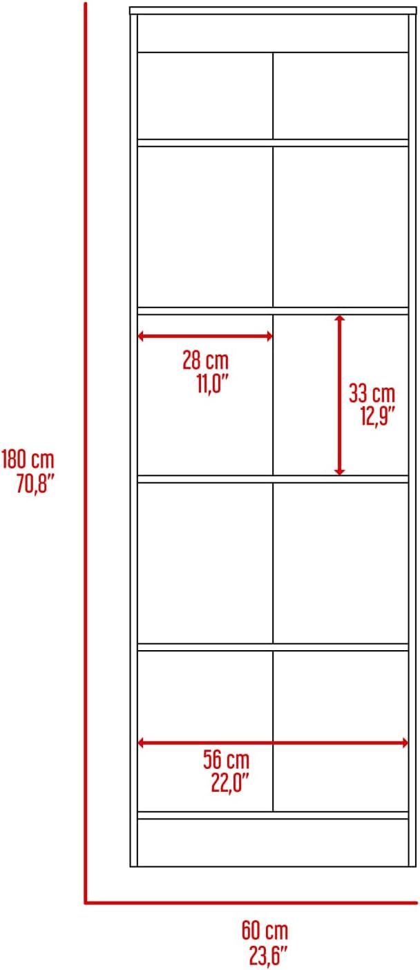 Multistorage Pantry Cabinet, Five Shelves, Double Door, Beige