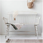 Outdoor Bench, Rustic Shabby White Outdoor Bench with Backrest, 47.2" Retro Iron Garden Bench, 2 People Leisure Seats for Park Patio Yard Porth Garden Bench