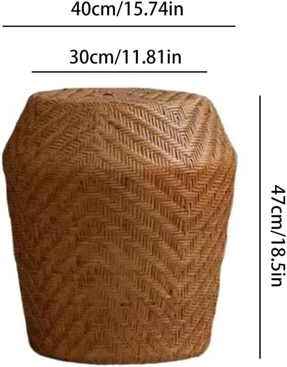 Couch Side Table Home Creative Rattan Drum Stool B& Living Room Sofa Side Table Narrow End