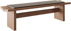 Modern Wooden Long Shoe-Changing Bench for Bedroom Dressing Room Leather Bed end Upholstered Entryway(Small)