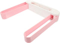 Wall Mounted Foldable Shoe Rack for Slippers and High Heels, Pink Plastic Shoe Organizer with Sturdy Rails and Space for 1 to 3 Pairs, for Doorway Storage and Family Use