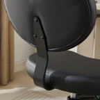 Saiveina Meditation Chair Plus, Cross Legged Chair with Wheels, ADHD Chair, Criss Cross Desk Chair with Lumbar Support and Adjustable Stool, Flexible Design for Fidgety Sitters, Black PU
