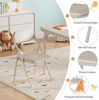 IDEALHOUSE 7 Piece Folding Kids Table and Chairs Set, Activity Table Set | 7 Piece Set for Dining Room,Daycare,Classrooms