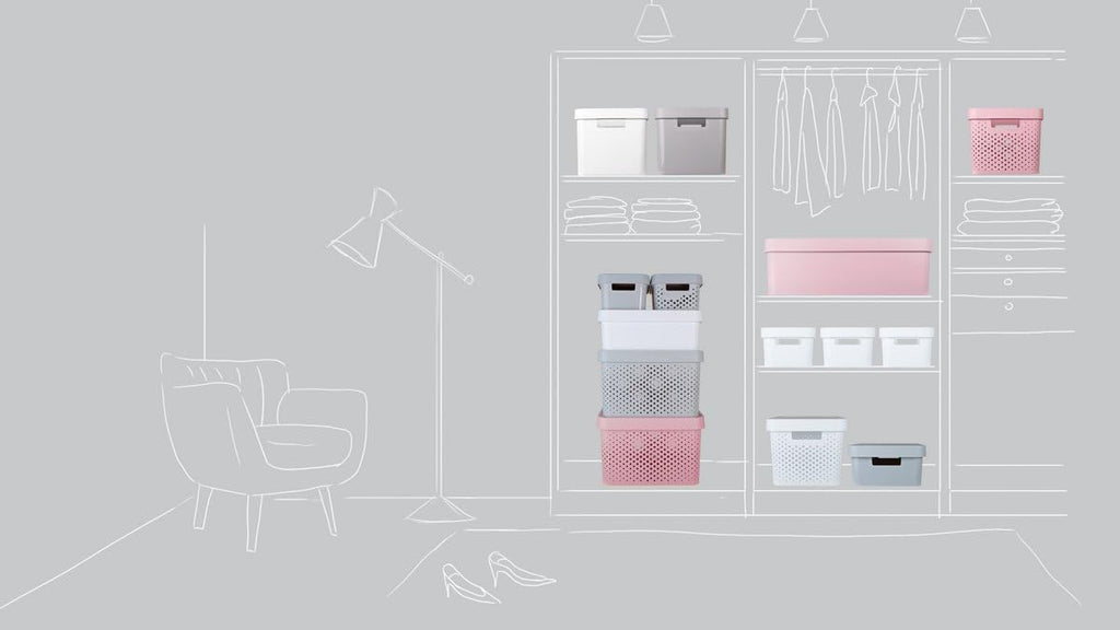 Curver 04760-N23-00 Infinity Storage Box Infinity Gepunktet 10,55x7,32x4,88in in White
