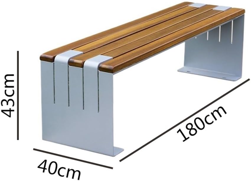 Garden Backless Outdoor Bench for Two People Long Leisure Park Outdoor Bench Seat(Large)
