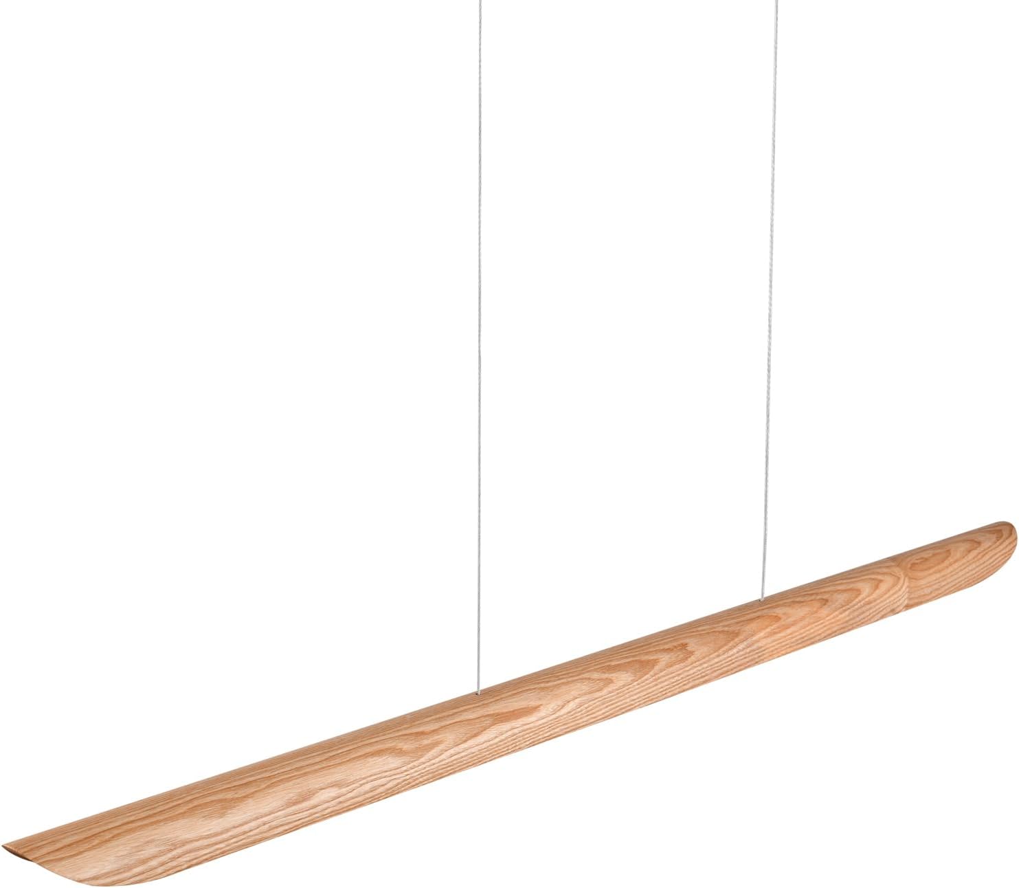 47" Wood Linear Pendant Light LED Pendant Lights Dimmable Pool Table Island Lights Modern Linear Chandeliers for Dining Room Kitchen Ceiling Pendant Lamp for Kitchen Island Pool Table Natural