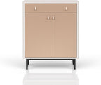 Light Luxury Style Large Storage Cabinet, Two Cabinet Doors, Dual Color Matching,for Kitchen
