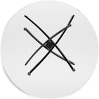 Signature Design by Ashley Pharwynn Modern Glass Tabletop Dining Table with Cross-Shaped Base, Black
