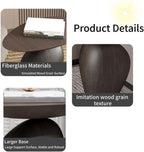 Fiberglass Side Table, Modern Small Coffee Table, Minimalist Accent Tables for Living Room, Bedroom, Small Spaces