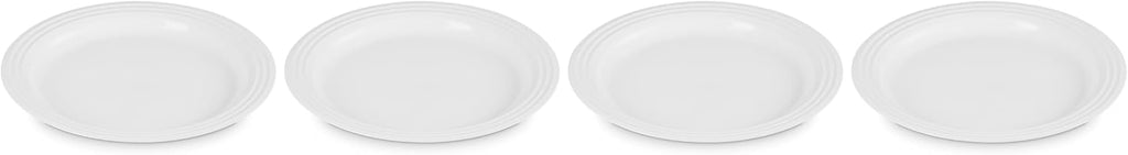 Le Creuset Stoneware Set of 4 Dinner Plates, 10.5" each, White