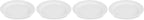 Le Creuset Stoneware Set of 4 Dinner Plates, 10.5" each, White