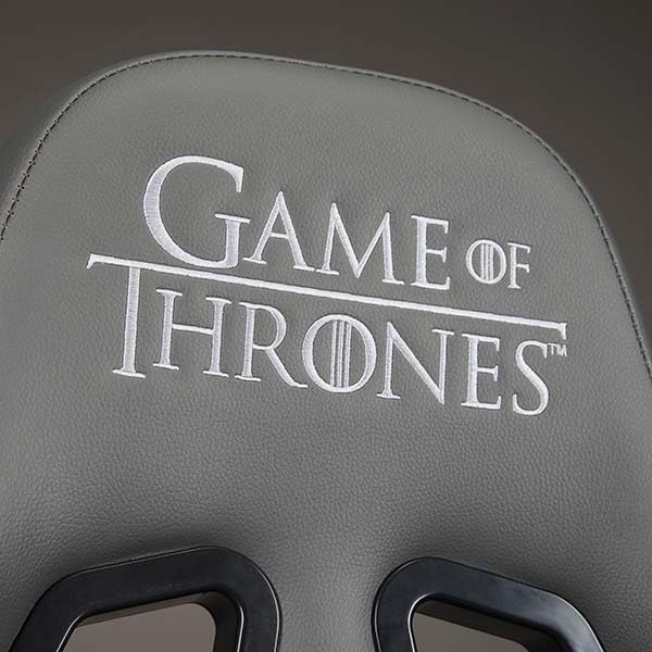 Game of Thrones - Gaming Chair or Office Chair, Adult Gamer Chair, Comfortable seat, Integrated headrest, Adjustable armrests and Height, Ergonomic backrest - Black
