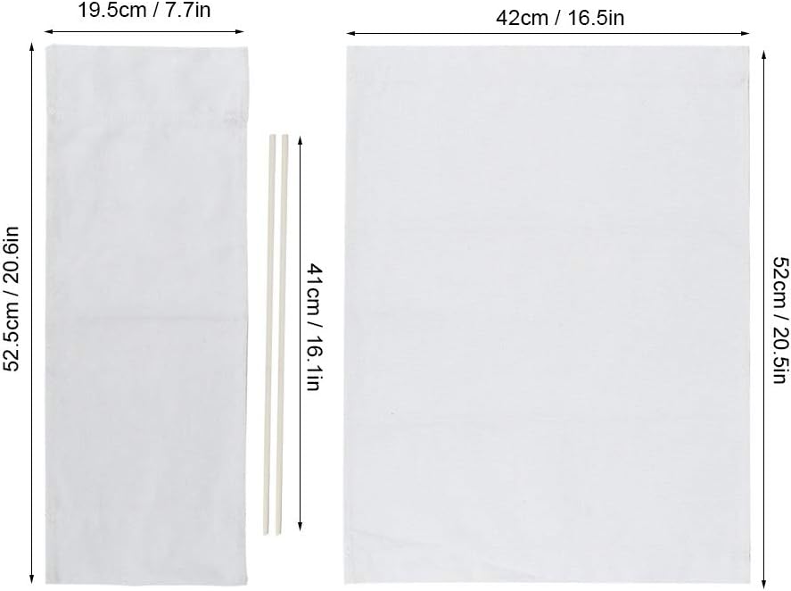 Directors Chair Replacement Seat and Back - Cotton Canvas, Movie Chair Replacement (20.5 x 16.5in)