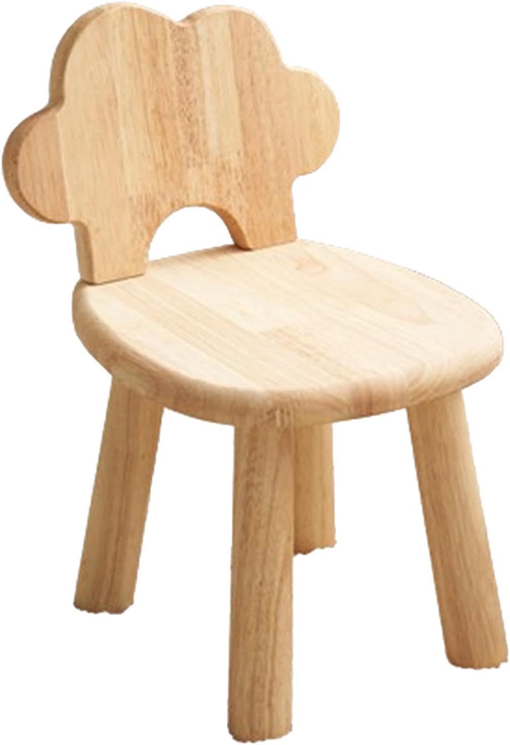 Stepping Foot Stool Nonslip Ottoman Wooden Stool Backrest Lightweight Bedside Craftsmanship Shoe Change Stool Suitable for Kids Room Home