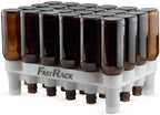 FASTFERMENT - 24-Bottle Drying Rack & Tray| Bottle Drying Tree Alternative | Dry & Store your Wine or Bomber/Belgian Bottles | Stackable | White | Dishwasher Safe | Home Brewing Supplies
