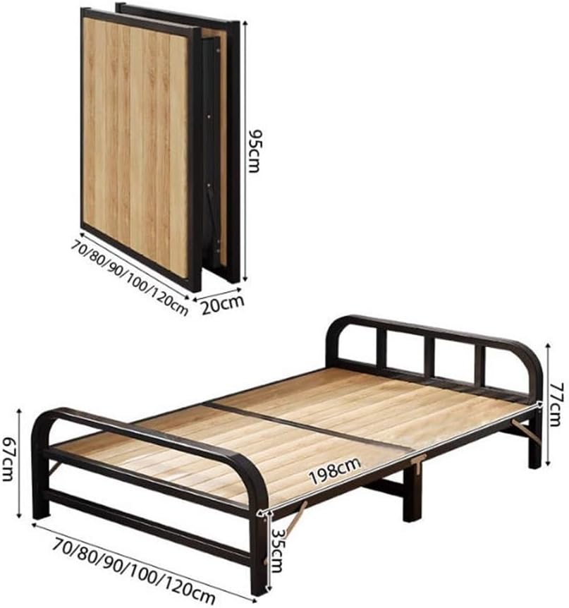 Camping Bed Folding Bed, Single, Portable, Temporary Household Folding Bed(Medium)